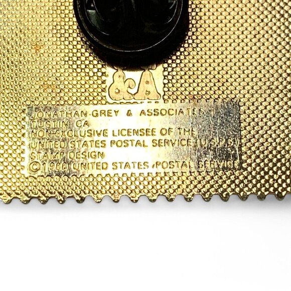 Vintage Postal Service Cat Stamp Lapel Pin By Jonathan Grey & Associates Gold - Picture 5 of 9